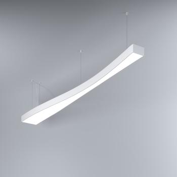 modulare LED Deckenleuchte für hohe Räume in weiß